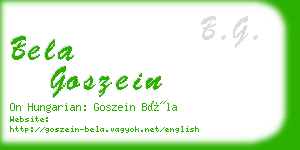 bela goszein business card